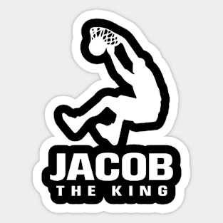 Jacob Custom Player Basketball Your Name The King Sticker